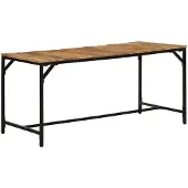 vidaXL Esstisch 160x80x75 cm Raues Massivholz Mango