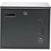 Haushalt Briefkasten PWA-251, grau, 15 cm x 37 cm x 37 cm