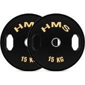 HMS Gummierte Hantelplatte TOG15 Olimpijski