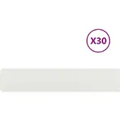vidaXL Raseneinfassung 30 Stk. 20 x 103 cm Kaltgewalzter Stahl Weiß