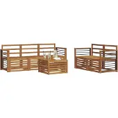 vidaXL Outdoor-Sofagarnitur 6 stk. Natur Massivholz Akazie