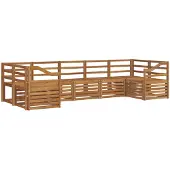 vidaXL Outdoor-Sofagarnitur 7 Stk. Natur