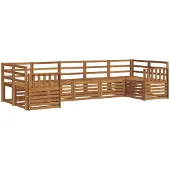 vidaXL Outdoor-Sofagarnitur 7 Stk. Natur