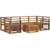 vidaXL Sofagarnituren 7 pcs Natur Massivholz Akazie