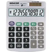 Sencor SEC 367/12, Tasche, Einfacher Taschenrechner, 12 Ziffern, 1 Zeilen, Batterie/Solar, Grau