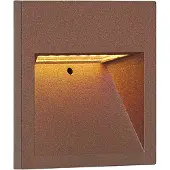 QAZQA Moderne Wandleuchte Rostbraun Quadratisch inkl. LED IP54 - Gem