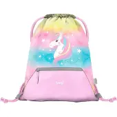 Baagl Regenbogen-Einhorn Turnbeutel mit Reißverschluss