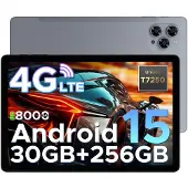 Doogee Tab G6, 27,9 cm (11"), 800 x 1280 Pixel, 256 GB, 6 GB, Android 15, Grau