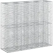 vidaXL Gabionen Hochbeet 2 pcs Silber 170 x 50 x 150 cm