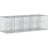 vidaXL Gabionen-Hochbeet 180 x 60 x 55 cm Verzinkter Stahl Silber