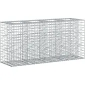 vidaXL Gabionen Hochbeet Silber