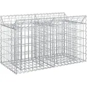 vidaXL Gabionen-Hochbeet Silber