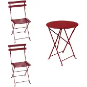 Fermob Bistro Balkonmöbel-Set 3tlg. Stahl/Klappbar Tisch 60cm Rund