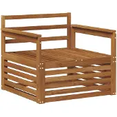 vidaXL 2 Stück Outdoor-Sofa Natur
