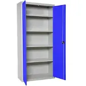 Simon Rack Aktenschrank, Mehrzweckschrank, Stahl-Aufbewahrungsschrank, 4 Ebenen, Doppeltüren, Schloss - Simonlocker