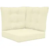 vidaXL Sofakissen für draußen Polyester Creme 50,5 x 50,5 cm
