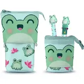 KARACTERMANIA Oh My Pop! Pop Up Federmäppchen mit Zehnfarbkugelschreiber & löschbarem Gelstift Froggy