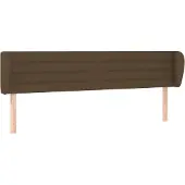 Syfax Kopfteil mit Ohren Dunkelbraun 183x23x78/88 cm Stoff