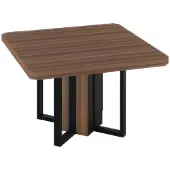 Xl Moebel Gmbh Designer Konferenztisch braun Quadratischer kleiner Tisch Holztischplatte