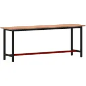 Syfax Werkbank 220x55x81,5 cm Massivholz Buche und Metall