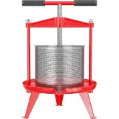 Wiltec Spindelpresse 14 L Obstpresse aus Edelstahl 66x58x47cm, einfach zu reinigen zum Herstellen von Apfelsaft Obstsaft Beerenpresse Weinpresse
