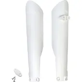 Ufo Gabelprotektoren PLAST 2-teilig Verkleidung Gabelabdeckung für Gas MC F, Husqvarna FC FE TE KTM EXC Sixdays EXC-F SX SX-F 125 - 501 ccm Bj. 2015 - 2023, Farbe:weiß OEM 20-26