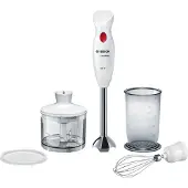 Bosch Stabmixer "CleverMixx MSM24500, Edelst. Mixfuß, Zerkleinerer, Schneebesen, weiß" 400 W 4 Klingen, Mixbecher, Made in Europe
