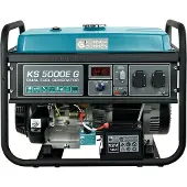 Könner&Sohnen 4500 W Gas- u. Benzin-Generator Stromaggregat Stromerzeuger KS 5000E G 2x16A