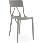 Kartell A.I. Lite Stuhl, grau, Höhe 80 cm - , A.I. Lite, Grau, für Terrasse, Kunststoff, Modern