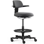 Hjh OFFICE Arbeitsstuhl TOP WORK 40 Drehstuhl mit Armlehnen Stoff