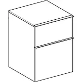 Geberit 502315013 iCon Seitenschrank, 2 Schubladen