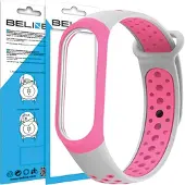 Beline pasek Mi Band 34 design rózowoszarypinkgrey