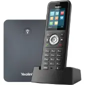 Yealink W79P, IP-Mobiltelefon, Schwarz, Kabelloses Mobilteil, Tisch/Wand, 50 m, 300 m
