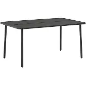 vidaXL "2024"Modernen Gartentisch Dunkelgrau 150x90x72 cm Stahl Design Gartentische 4860802
