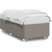 Syfax Bettgestell ohne Matratze Taupe 90x200 cm Stoff