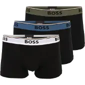 BOSS Dreierpack eng anliegende Boxershorts mit kurzem Bein aus Baumwolle mit Logo-Bund Grösse M