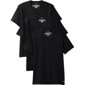 Calvin Klein Herren Kurzarm V-Ausschnitt T-Shirt – 3er-Pack – Baumwoll-Stretch-Mischung – Schwarz – Größe