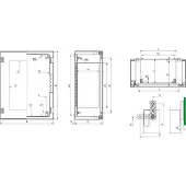 Schneider Electric NSYPLM43TG, 330 mm, 200 mm, 430 mm