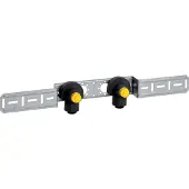 Geberit GE PushFit Anschlusswinkel, vormontiert, gedämmt, zweifach, d16mm x Rp1/2, Ad15,3cm, Messing, 1 Stk.