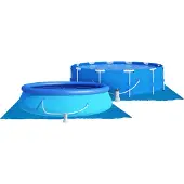 Dmuchane Mehrzweck-Abdeckplane für Gartenpool 335 x 335 cm DM-112