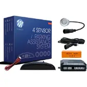 Mtech CP5S Einparkhilfe 4 Sensoren mit Display und Lautsprecher silber