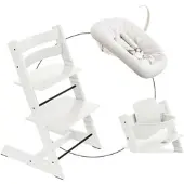 Stokke Tripp Trapp Bundle Treppenhochstuhl inklusive Newbornset Vanilla White & Babyset, weiss