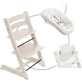 Stokke Tripp Trapp Bundle Treppenhochstuhl inklusive Newbornset Vanilla White & Babyset, weiss