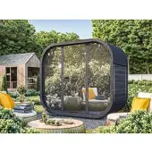 Fjordholz Fass-Sauna Modell Luxe-2 Premium Black Edition