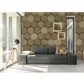 A.S. Création Vliestapete "3D-Tapete Wabenmuster Beige Betonoptik hexagon" matt strukturiert