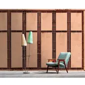 Living Walls Vliestapete "Beton-Optik Tapete Gittermuster Kupfer Braun Urban" matt glatt