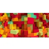 Architects Paper Fototapete "3D Cubes Colour" Vlies, Wand, Schräge