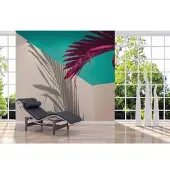 A.S. Création Vliestapete "Fototapete Palmenschatten Türkis Rosa" matt strukturiert