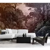 Living Walls Vliestapete "Dschungel-Tapete Schwarz Grau mit Farbverlauf" matt glatt