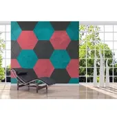 A.S. Création Vliestapete "Fototapete Geometrisches Muster Rosa Blau Grau" matt strukturiert